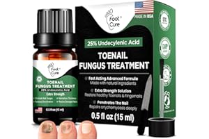 Foot Cure Toenail Fungus Treatment Extra Strength – Athletes Foot Treatment for Toenails, Restorative Nail Repair for Damaged Nails, Toenail Softener with Tea Tree Oil & Oregano Oil - Made in USA