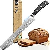 CoquusAid Bread Knife for Homemade Bread, 10.6 Inch Multifunction Serrated Knife, Razor Sharp Slicer, High Carbon German Steel Bread Cutter, Ergonomic Handle Design for Sourdough Turkey Fruit Cutting