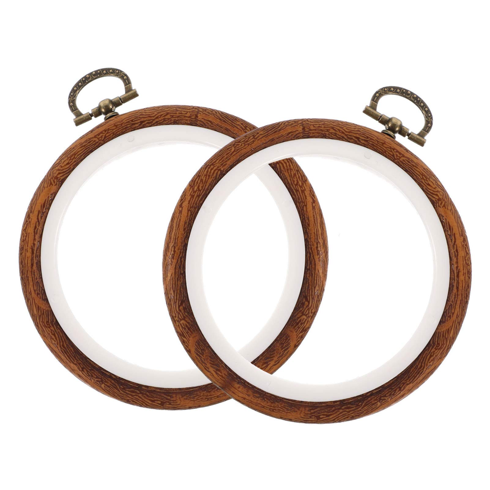 HEALLILY 2Pcs Embroidery Hoop Circle Cross Stitch Hoop Ring Embroidery Display Frame for Embroidery Cross Stitch