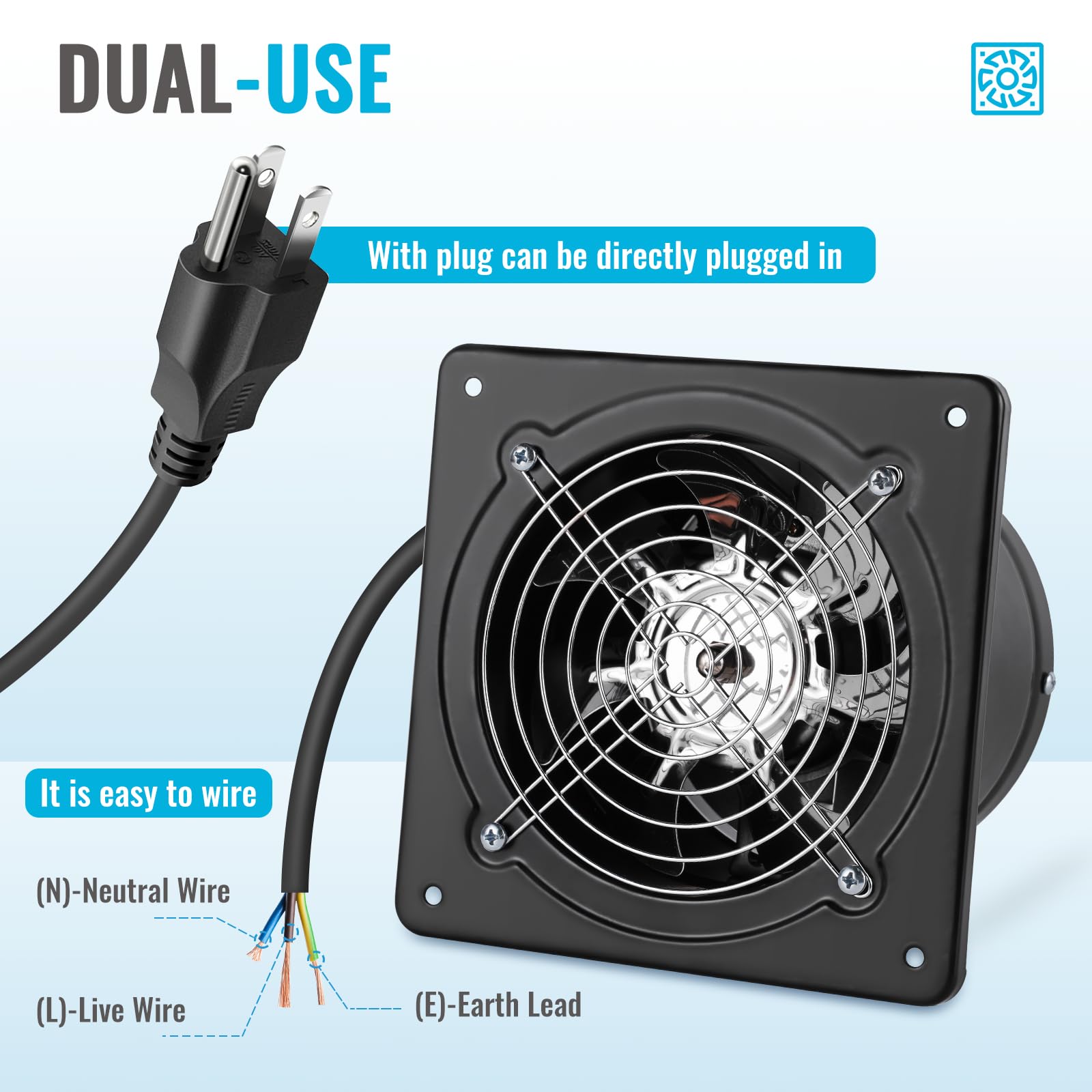 Mua 6in Kitchen Exhaust Fan Wall Exhaust Fan Through the Wall Extractor ...