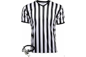 GENERIC TEYS Official Men's V-Neck Referee Shirt | Official Short Sleeve Pro-Style V-Neck Officiating for Soccer, Football, etc.