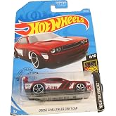 Hot Wheels 2019 Nightburnerz Dodge Challenger Drift Car, 179/250 Dark Red