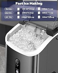 Kndko Nugget Ice Makers Countertop,Pellet Ice Maker