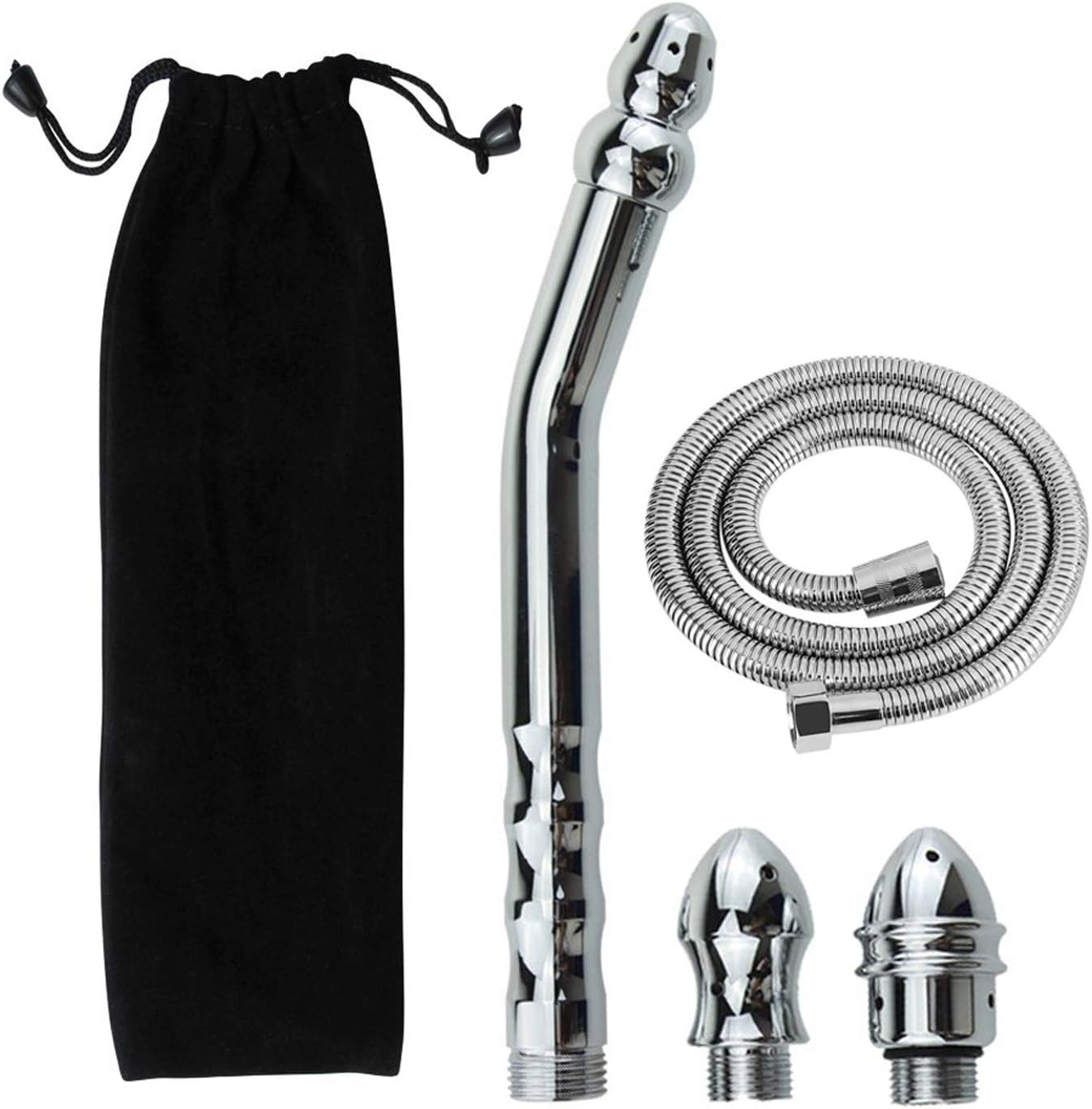 3 head Shower Enema Flusher Attachment with 59"Shower Hose for Portable