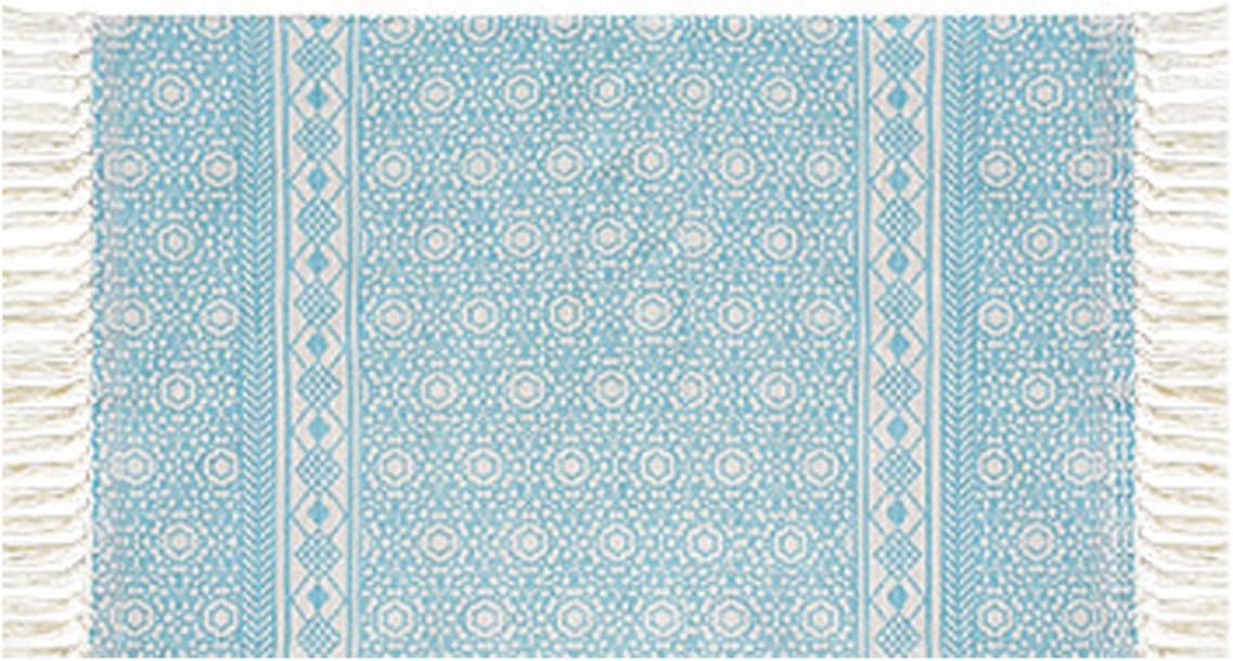 PICTURESQUE Multi-function Cotton Printed Rug Rag Rug Entryway for Laundry Room Kitchen Bathroom Bedroom Dorm