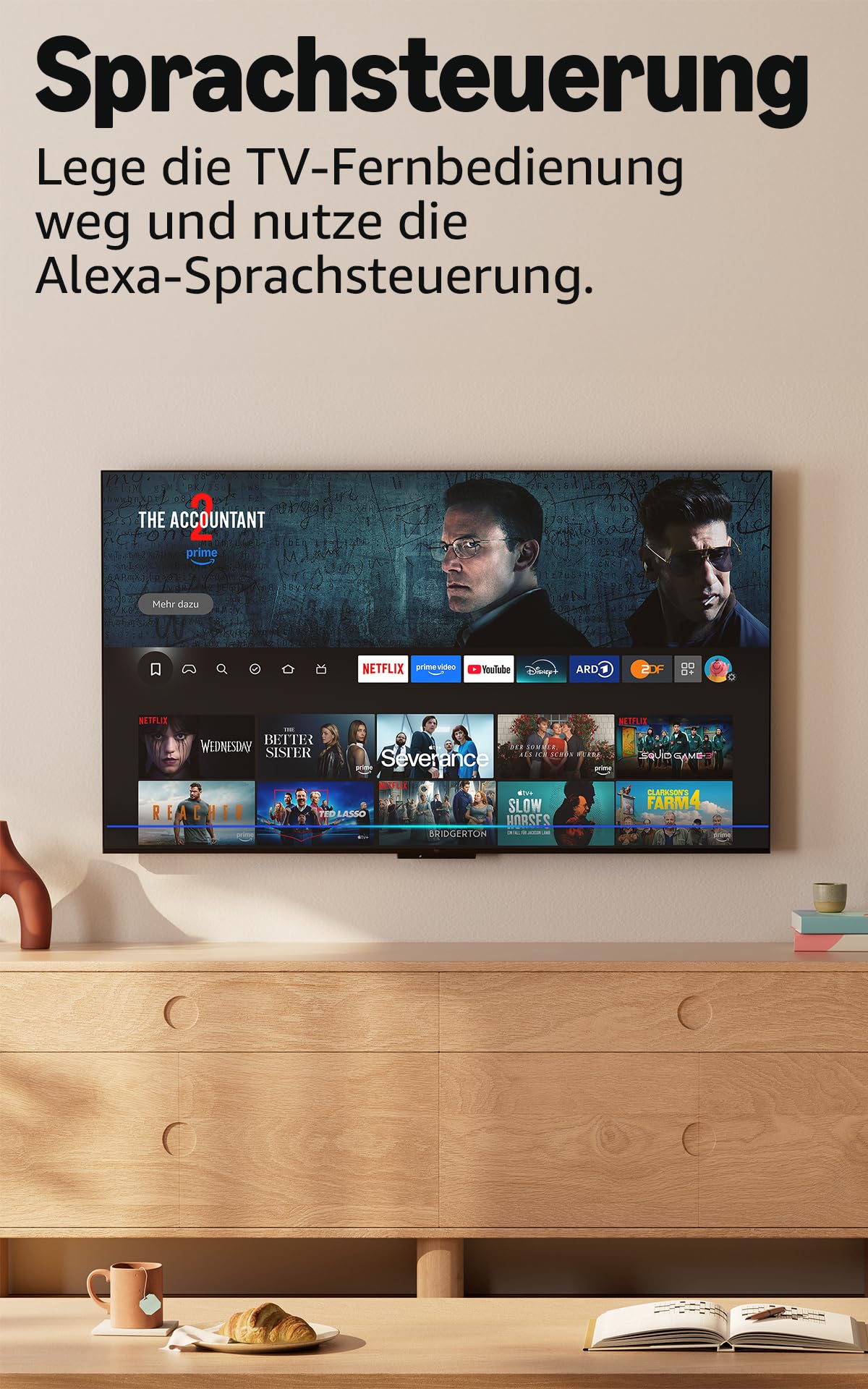 Amazon Ember QLED-Serie mit Fire TV (neueste Generation), 55-Zoll Smart TV in 4K Ultra HD, HDR10+, Dolby Vision, Dolby Audio, Quad-Core-Prozessor, Sprachsteuerung mit Alexa 3