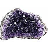 Nvzi Amethyst Crystal Rock, Real Amethyst Stone, Natural Purple Crystals and Healing Stones, Amathesis Crystal Cluster Geode, Amatista Piedra Natural, Cuarzos Originales De Energia Y Piedras(0.55LB)