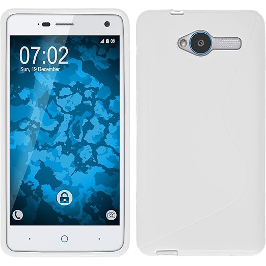 PhoneNatic Case kompatibel mit ZTE Blade L3 - weiß Silikon Hülle S-Style + 2 Schutzfolien