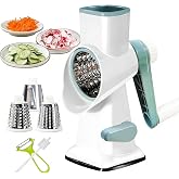 Dachenus Cheese Grater Rotary Cheese Grater,Versatile Cheese Shredder | Powerful suction cup base,Suitable for a wide range of ingredients,Safe hand-protection design,Detachable and easy to clean