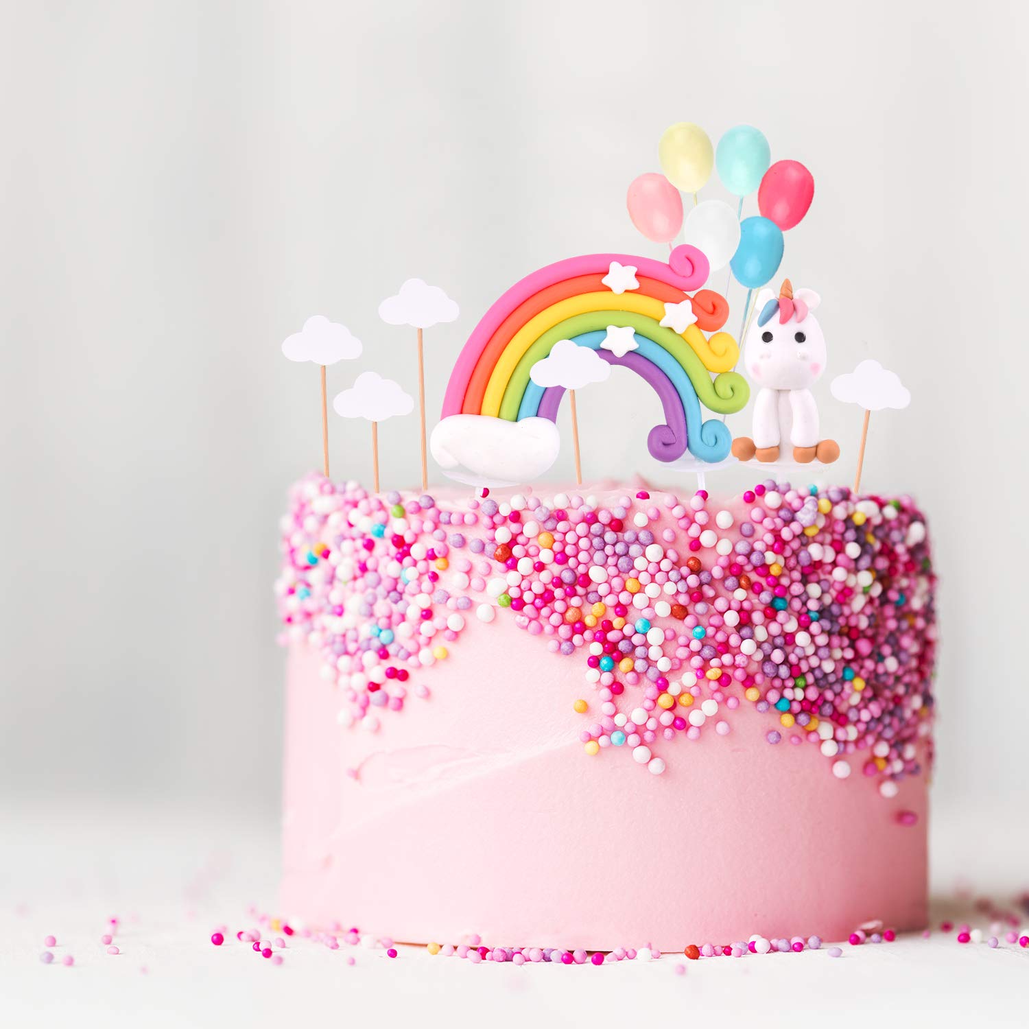 Tuparka Kit De Decorations De Gateau Motif Licorne Arc En Ciel Colore Happy Birthday Banniere Pour Fete Prenatale Cuisine Maison Accessoires De Decoration Schoolofbabywearing Com