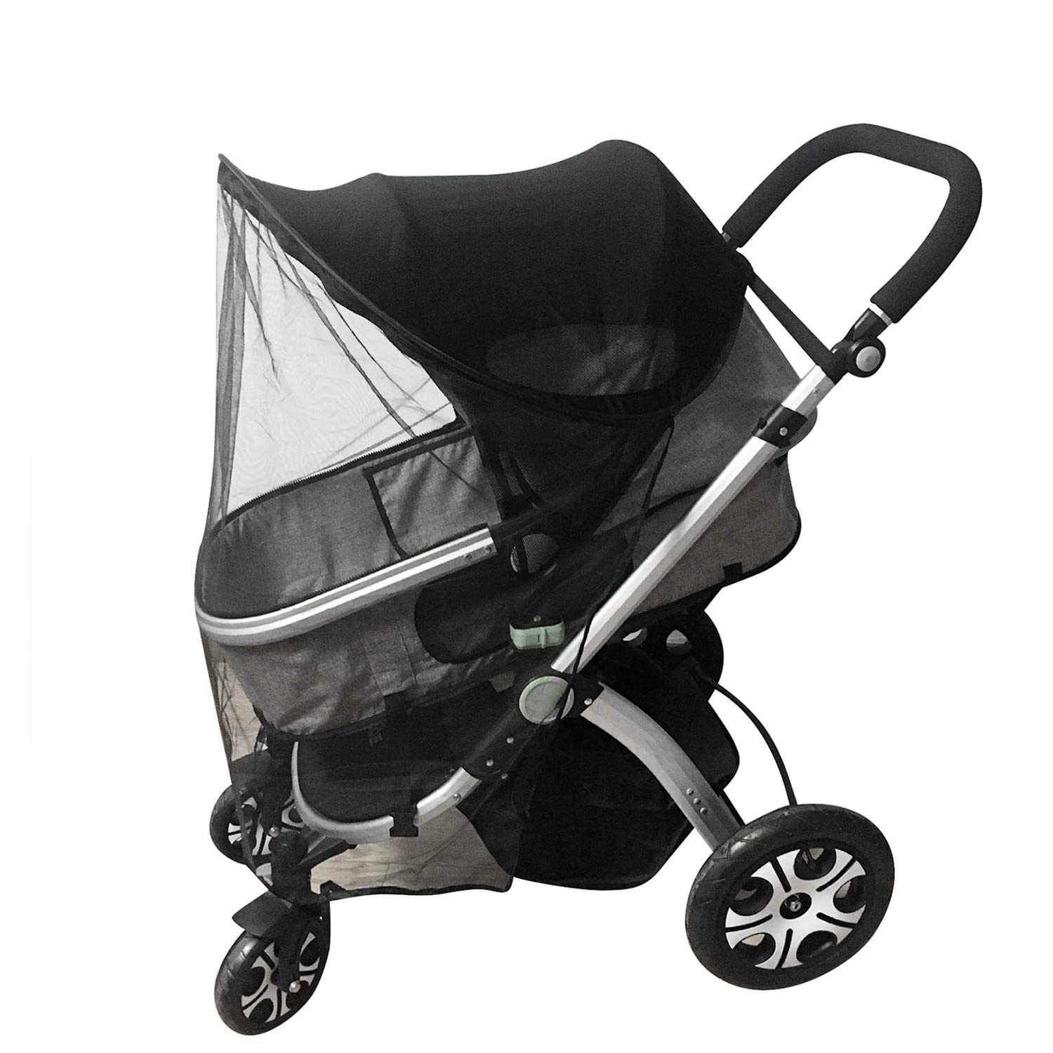 Pram Sun Shade Cover, Pushchair Sun Shade Cover Baby Stroller Awning Pram Sun Shade Canopy Baby Carriage Awning UV Protection Sun Cover Sun Shield for Pram Waterproof Pushchair Cover Universal