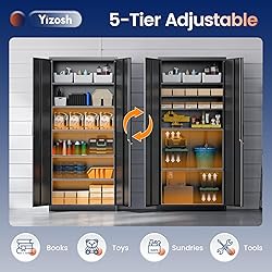Yizosh Metal Storage Cabinet with Lock - 72" Garage