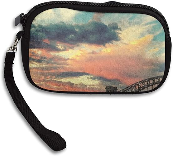 Amazon 雲の帆船橋 小銭入れ 財布 メンズ財布 レディース財布 おしゃれ ジッパー コインケース 大容量 コインケース ファッション小物 N A 小銭入れ