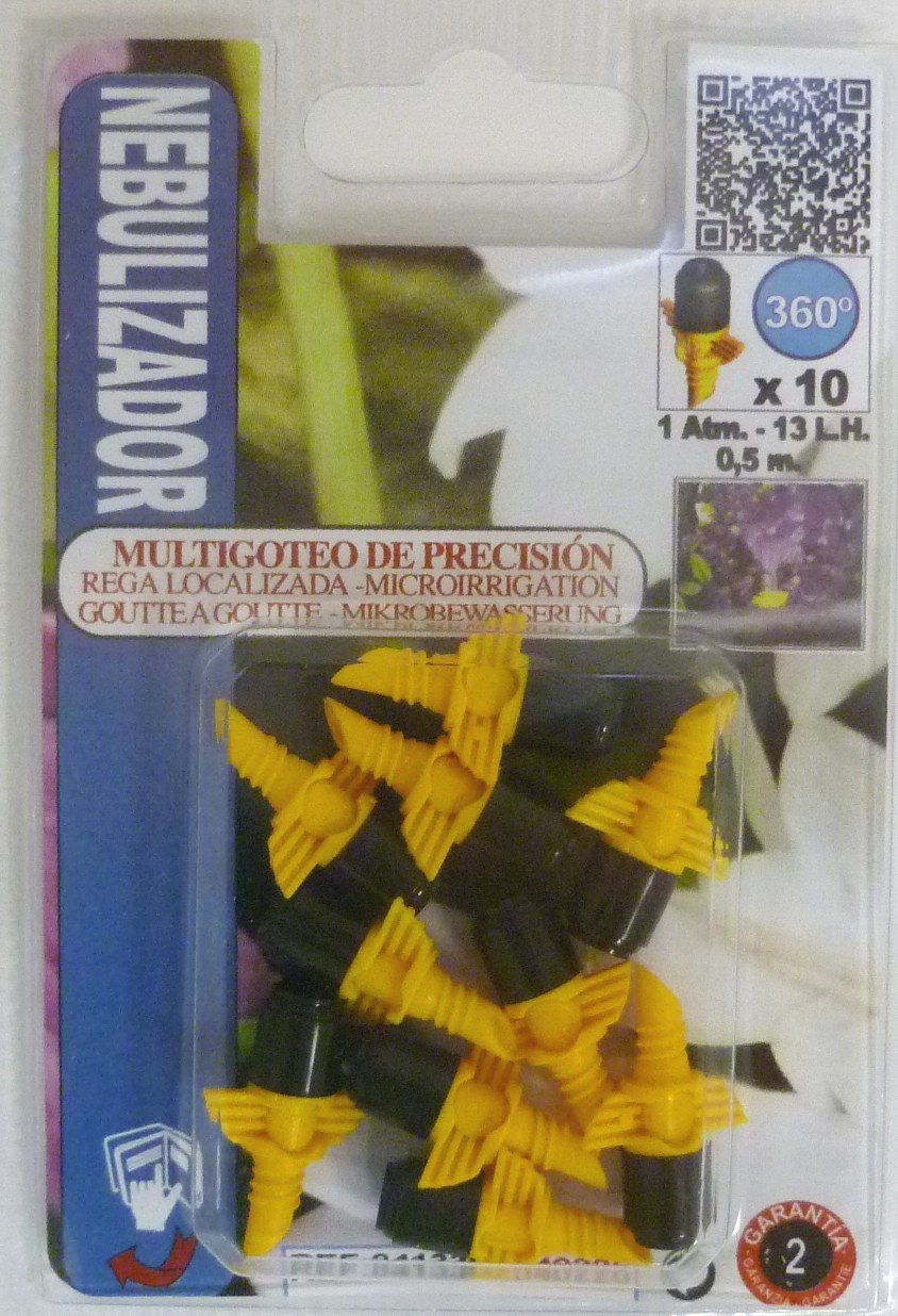 S&M Micro Nebulizer 4 mm Blister 10 Pcs, Yellow, Black