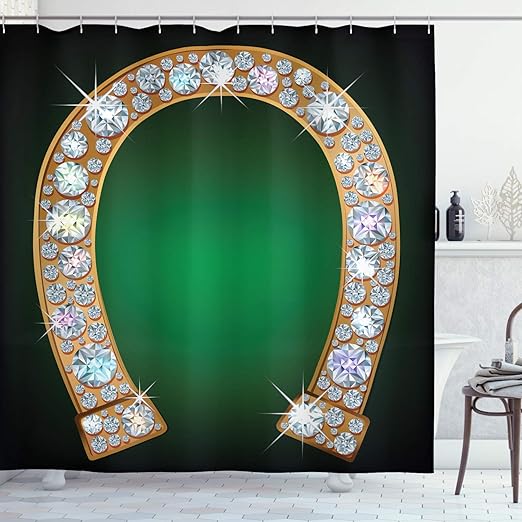 Amazon Com Horseshoe Decor Shower Curtain By Ambesonne Big