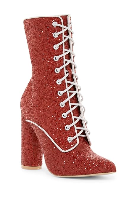 red glitter booties