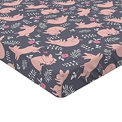 Lunarable Pigs 2 Pack Fitted Sheet, Sleeping