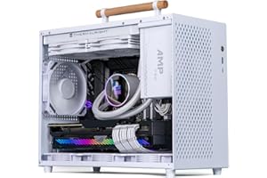 Portable Computer Case with Solid Wood Handle Cold Rolled Steel Shell for ITX MATX Motherboard ATX Power Supply Supports 360m