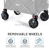 Portal Folding Beach Trolley Camping Wagon Cart, 110kg Capacity, All-Terrain view 7