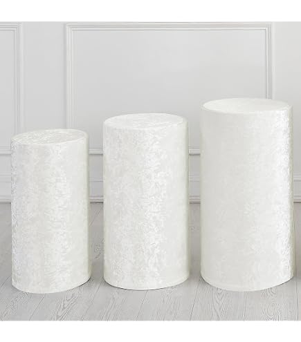 uxcell Lot de 3 housses de support cylindriques en élasthanne - Housse de socle en tissu réfléchissant laser avec élasticité - Ne contient que des couvercles de cylindre (paillettes laser, taille L
