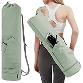 sportsnew Yoga Mat Bag with Water Bottle Pocket and Bottom Wet Pocket, Exercise Yoga Mat Carrier Multi-Functional Storage Bag, Patent pending