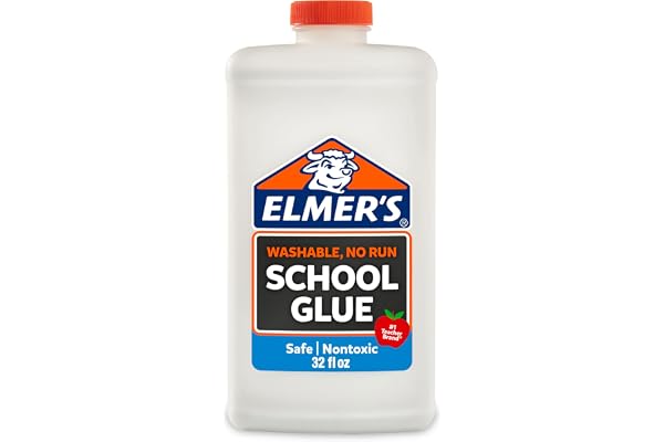 Elmer's Liquid School Glue, White, Washable, 32 Ounces - Great for Making Slime, Arts & Crafts, Back to School, #1 Teacher Brand