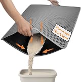 Conlun Cat Litter Mat with Handles Jumbo 76 x 55 cm Honeycomb Grey