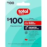 Total Wireless $100 Payment Card | Redeemable Value for Total Max 5G Plan