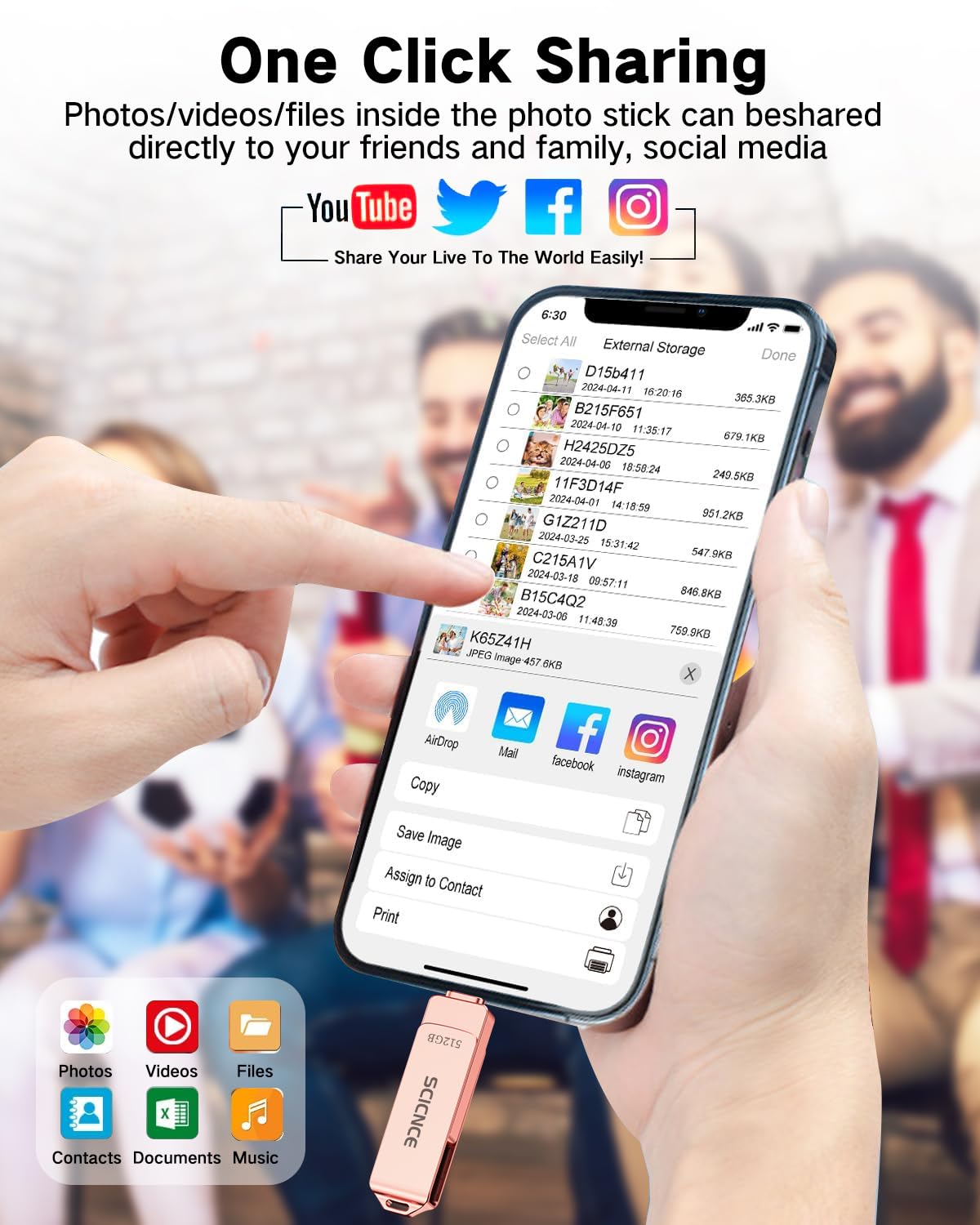 SCICNCE 512GB Flash Drive Intended for iPhone, USB