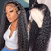 WPPIKK 13x4 Lace Front Wigs Human Hair Pre Plucked 180 Density Brazilian Wet and Wavy Human Hair Wigs for Black Women Glueles