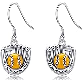 Hockey/Pickleball/Softball Earrings 925 Sterling Silver Sports Earrings Sports Jewelry Christmas Gifts for Women