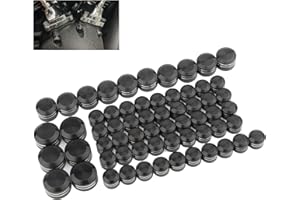 JIATABAN Motorcycle Bolt Covers Engine Head Bolt Toppers Caps Kit for Harley 2017-2024 Touring Road King Street Glide Road Glide Electra Glide 2018-2024 Softail Fat Bob FXBB Lowrider S 114 (Black White)