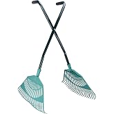 2wayz | Garden Leaf Grabber - Leaf Picker Removal Tools - Garden Leaf Scoops - Leaves Collector with Curved Claws - Strong Steel Handles - Lawn Rake Tool - 35'' x 20'' (Green)