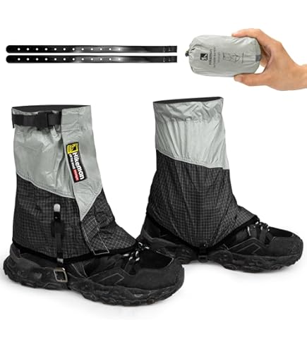 JENOCO Waterproof Leg Gaiters Boot Shoe Cover 16" Nylon Snow Proof Hiking Leggings For Men & Women