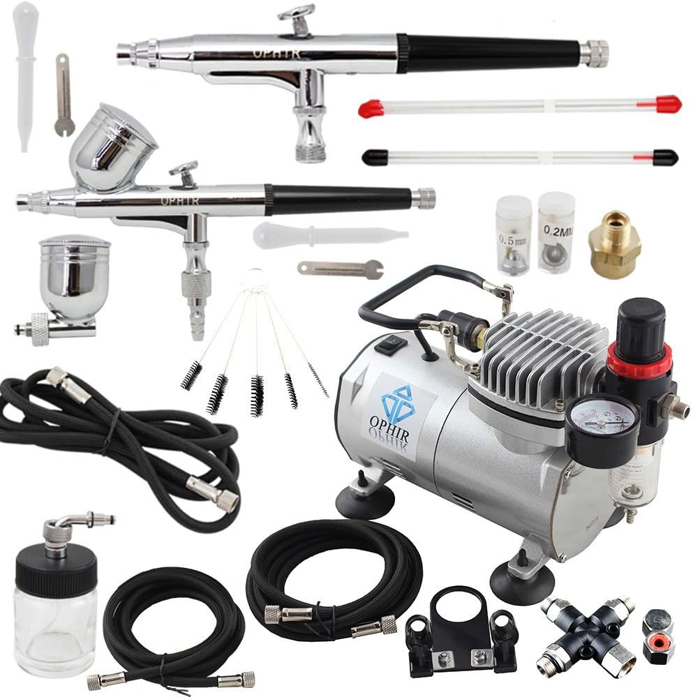 Amazon Com Ophir 110v Pro Air Compressor With 2pcs Airbrush Spray