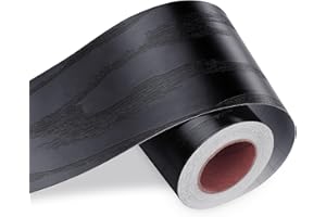 LACHEERY Black Wood Mirror Frame Border Peel and Stick Mirror Border Tape Black Wallpaper Border for Bathroom Mirror Border Sticker Waterproof Removable Bulletin Board Wall Border Trim Decor 3"x197"