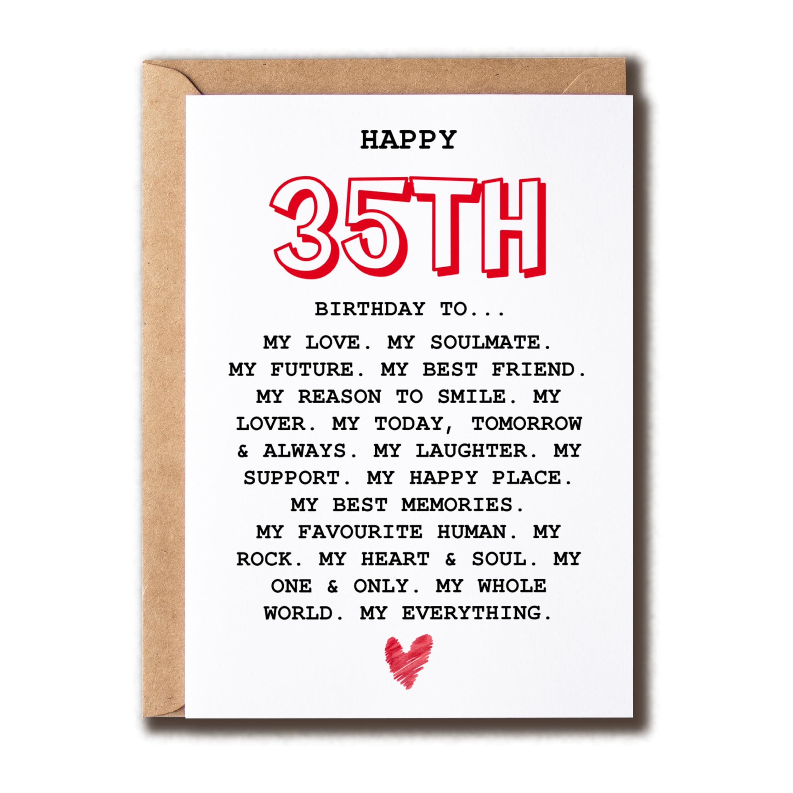 Photo 1 of **2 MILESTONE BIRTHDAY CARDS** NTVShop My Everything Card - 35Th Birthday Card - Romantic 35Th Anniversary Card - 35 Years Greeting Card - Bday Poem Card