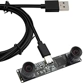 SVPRO 1080P 60FPS USB Camera Module with Dual M12 Lens Sync 3840x1080 UVC Computer Vision 3D Stereo Camera for Face Recognition VR Biometrics and Robotics
