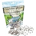 Country Brook Design - Key Chain Fob Wristlet Hardware Sets with Key Ring (1 Inch, 50 Pack)