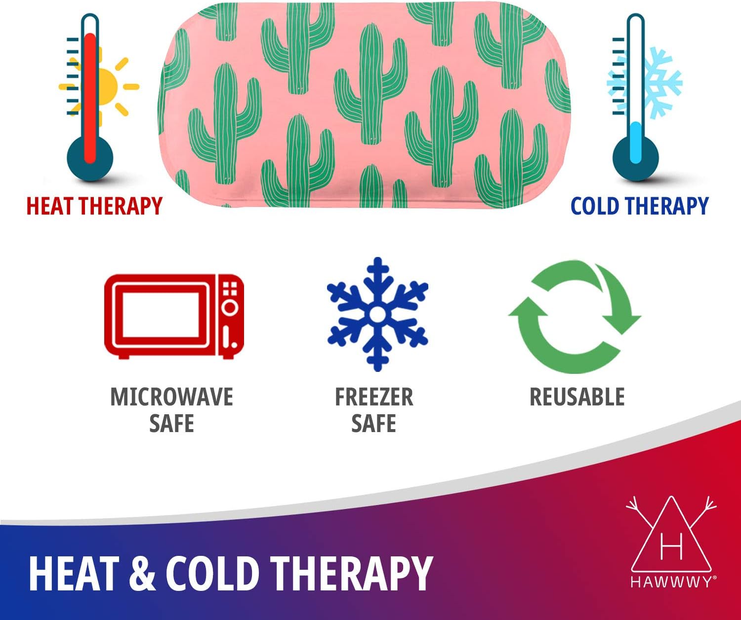 Hawwwy Head Wrap Pain Reliever (1 Wrap, 4 Reusable Hot Cold Gel Packs) Used for Wisdom Teeth Tooth TMJ Splint Face Chin Head Oral Surgery Headache Migrane Jaw Dental Relief Heating Pad Ice Pack Cactus: Health & Personal Care