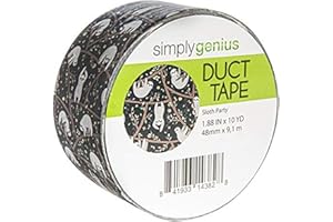 Simply Genius Scrapbook Supplies Colored Duct Tape - 1.8 in x 10 Yd, Sloth Party - Decorative Patterned Duct Tape for Scrapbo