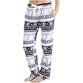 PajamaMania Women's Plush Fleece Pajama Pants with Pockets