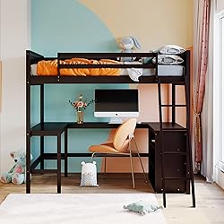 Harper & Bright Designs Full Size Loft Bed with