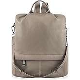 Wesccimo Genuine Leather Backpack Purse For Women Antitheft Real Soft Rucksack Fashion Designer Convertible Ladies Shoulder Bag Grey