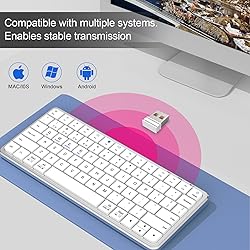 YORUNOHOSHI 2.4G Wireless Keyboard, Ultra Slim Dual