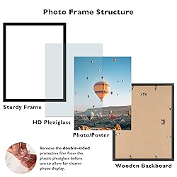 JCJMY 14x19 Picture Frame Black for Poster Photo