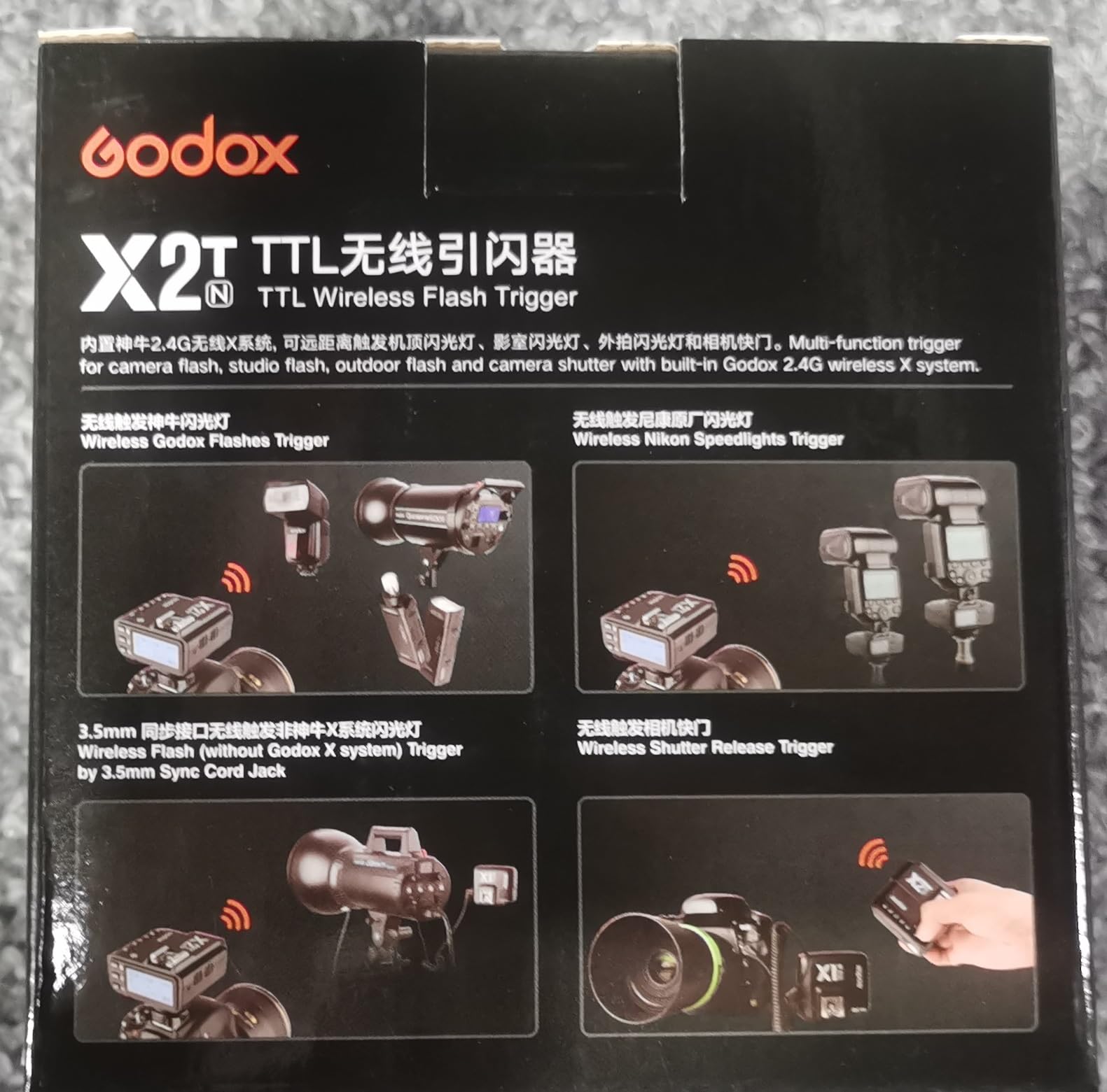 GODOX X2T-N TTL Wireless Flash Trigger for Nikon, Bluetooth Connection Supports iOS/Android App Contoller, 1/8000s HSS, TCM Function, 5 Separate Group Buttons X1T Upgrade Version