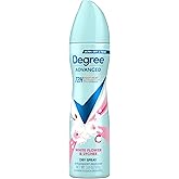 Degree Antiperspirant Deodorant Dry Spray White Flowers & Lychee 72-Hour Sweat & Odor Protection Deodorant Spray For Women With Body Heat Activated Technology 3.8 oz