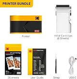 KODAK Mini 2 ERA 4PASS Portable Photo Printer Black 8 Sheets + 30 Sheet Bundle view 2