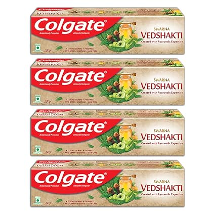 Colgate Swarna Vedshakti Toothpaste-200 g (Pack of 4)